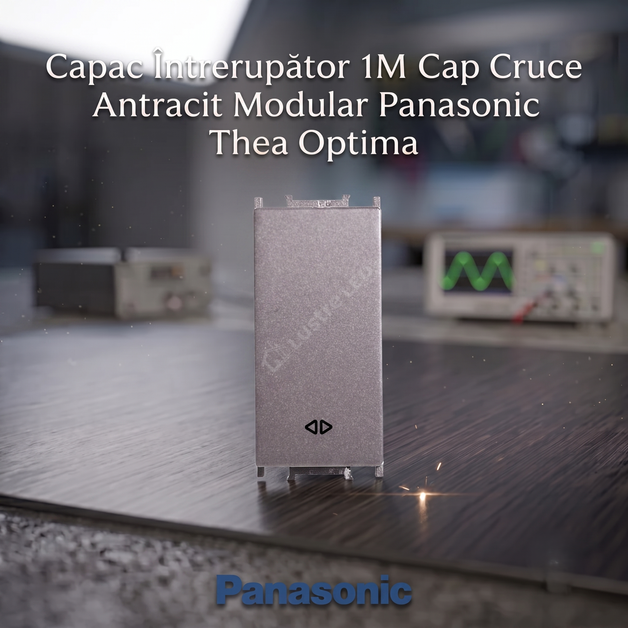Capac Intrerupator 1M Cap Cruce Antracit Modular Panasonic Thea Optima
