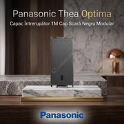 Capac Intrerupator 1M Cap Scara Negru Modular Panasonic Thea Optima