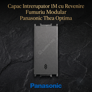 Capac Intrerupator 1M cu Revenire Fumuriu Modular Panasonic Thea Optima