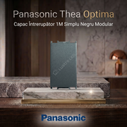 Capac Intrerupator 1M Simplu Negru Modular Panasonic Thea Optima