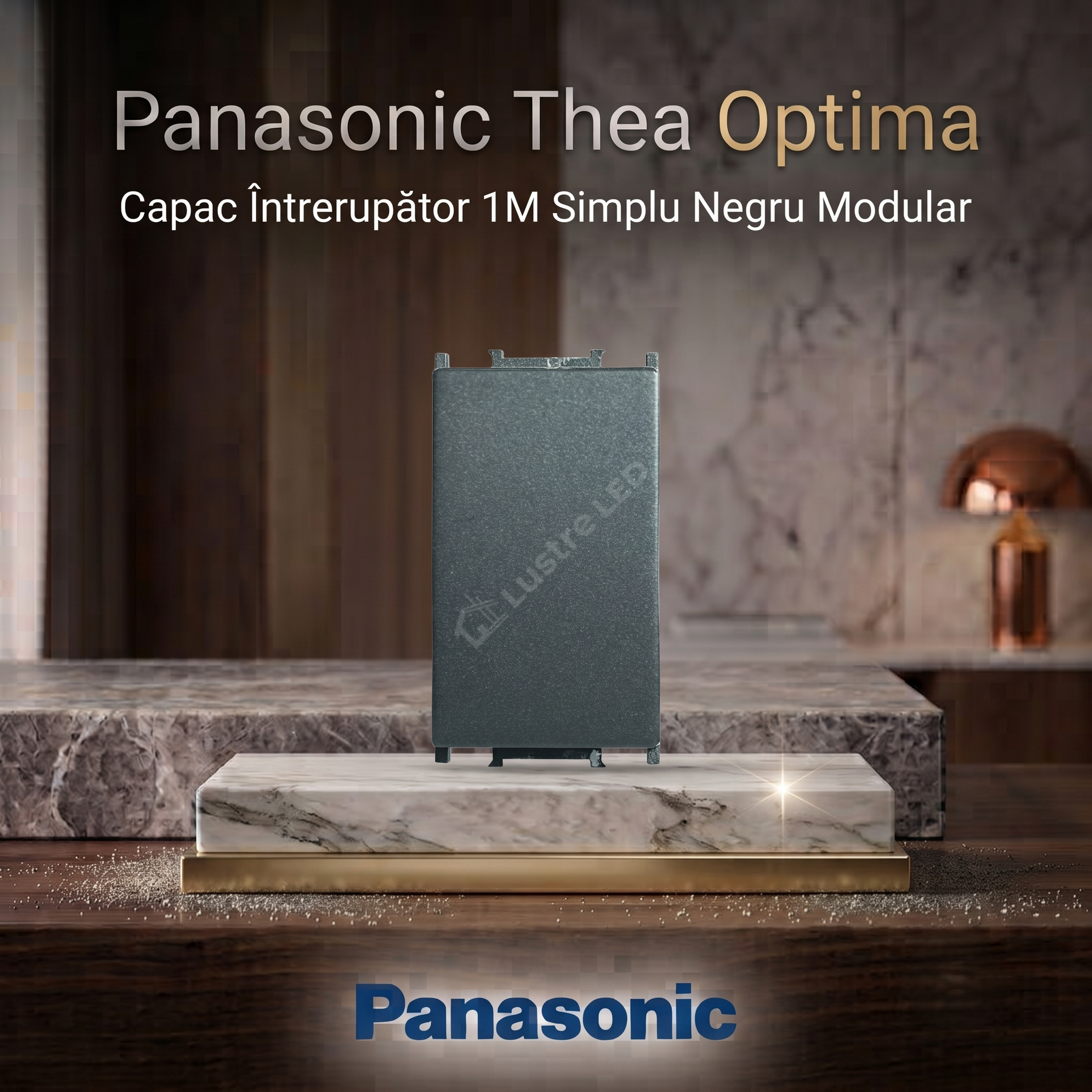 Capac Intrerupator 1M Simplu Negru Modular Panasonic Thea Optima