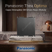 Capac Intrerupator 2M Simplu Negru Modular Panasonic Thea Optima