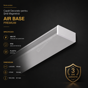Capăt Decorativ pentru Șină Magnetică AIR BASE White Premium
