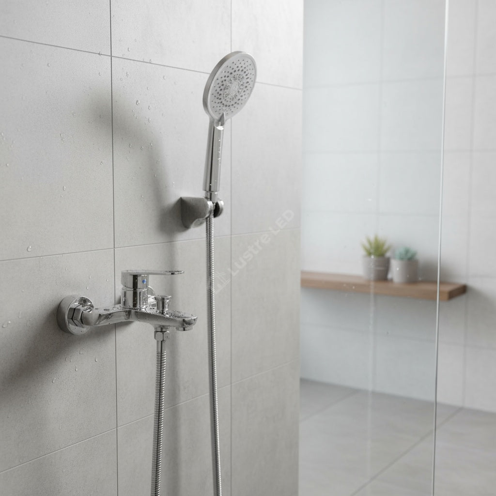 Coloana de Dus Inox Argintiu 3 Functii Clasic