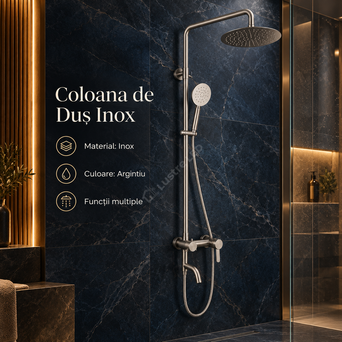 Coloana de Dus Inox Satinat
