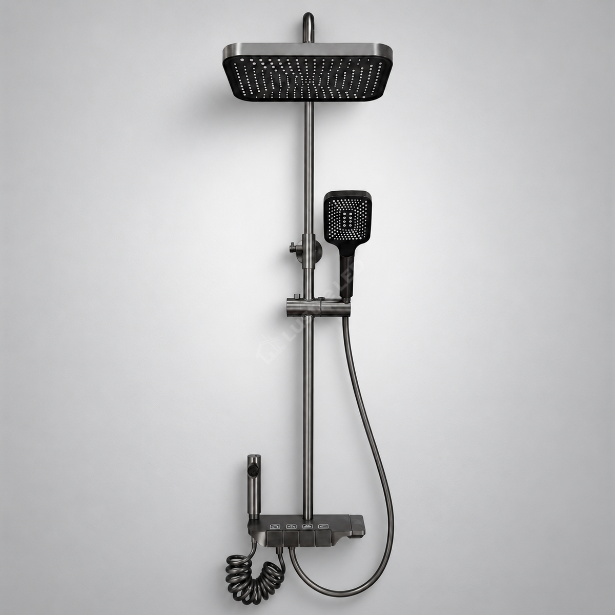 Coloana de Dus Xylo Dark Grey din Alama