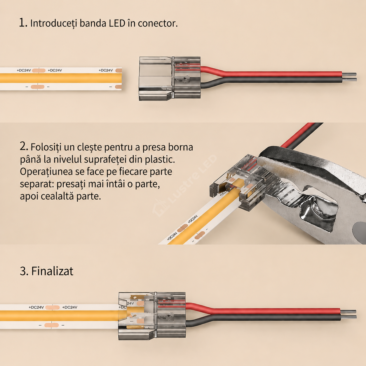 Conector Alimentare PCB 2 Fire 12-24V 8mm