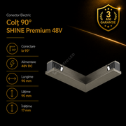 Conector Colt Alimentare Sina Magnetica SHINE BASE TRACK Dark Nickel Premium 9CM