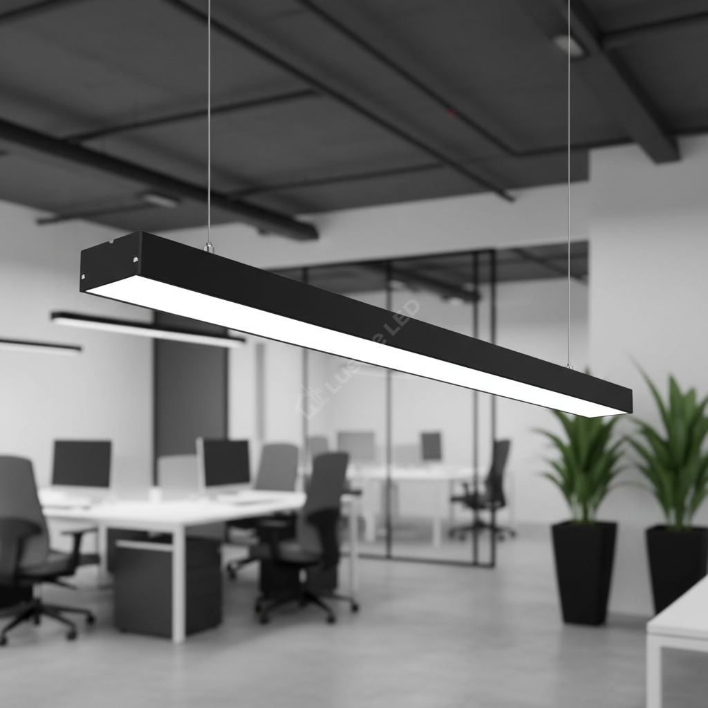 Corp Iluminat LED Liniar BRILLOX 45W 120cm Suspendat/Aplicat Negru