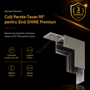 Element Imbinare Colt Sina Magnetica SHINE TRACK Dark Nickel Premium Perete - Tavan