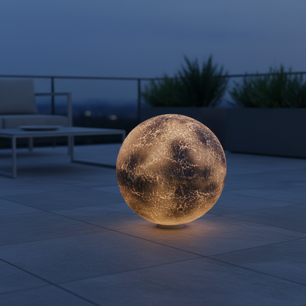 Felinar Glob BLACKGLOW 60cm, 3 Lumini, Premium