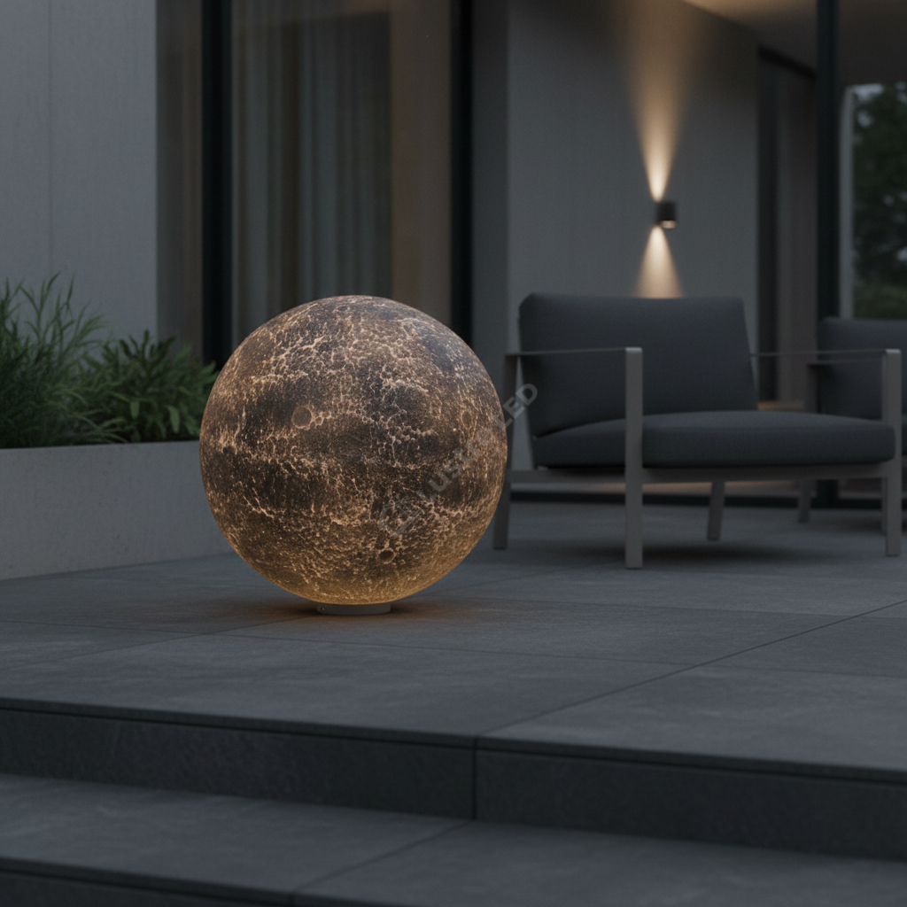 Felinar Glob BLACKGLOW 80cm, 3 Lumini, Premium