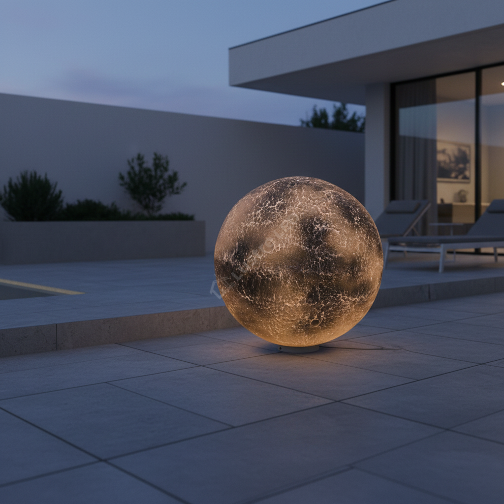 Felinar Glob BLACKGLOW 80cm, 3 Lumini, Premium