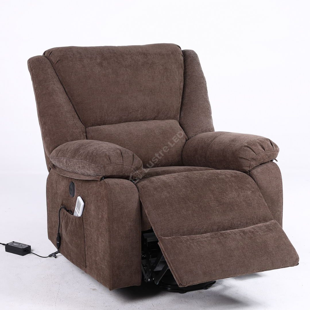 Fotoliu cu Masaj și Încălzire Recliner Electric Maro FOTOLIU CU MASAJ/RECLINER/INCALZIRE / Brown Chairs