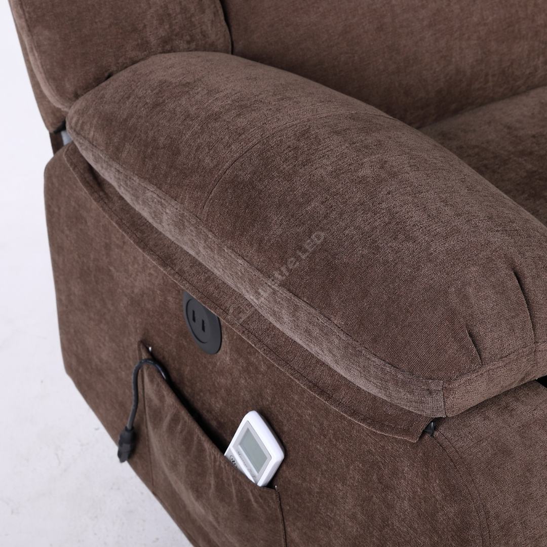 Fotoliu cu Masaj și Încălzire Recliner Electric Maro FOTOLIU CU MASAJ/RECLINER/INCALZIRE / Brown Chairs