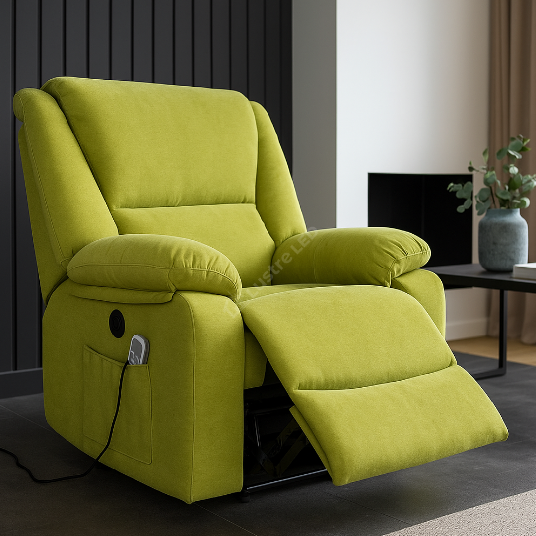 Fotoliu cu Masaj și Încălzire Recliner Electric Verde FOTOLIU CU MASAJ/RECLINER/INCALZIRE / VERDE Chairs