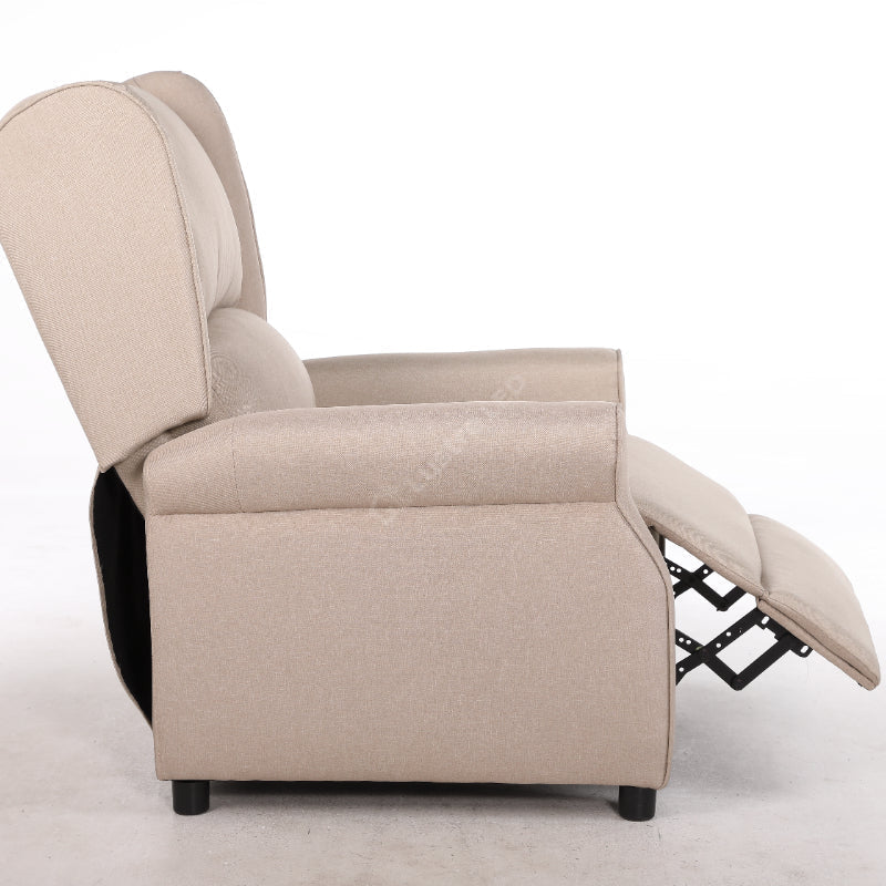 Fotoliu Recliner STILO Beige Spatar Inalt cu Suport Picioare
