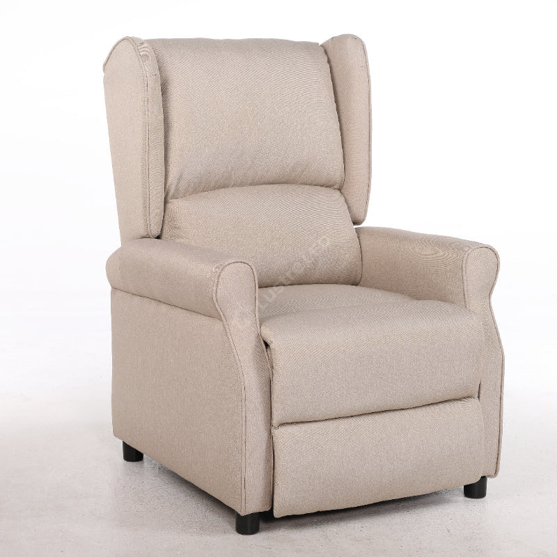 Fotoliu Recliner STILO Beige Spatar Inalt cu Suport Picioare