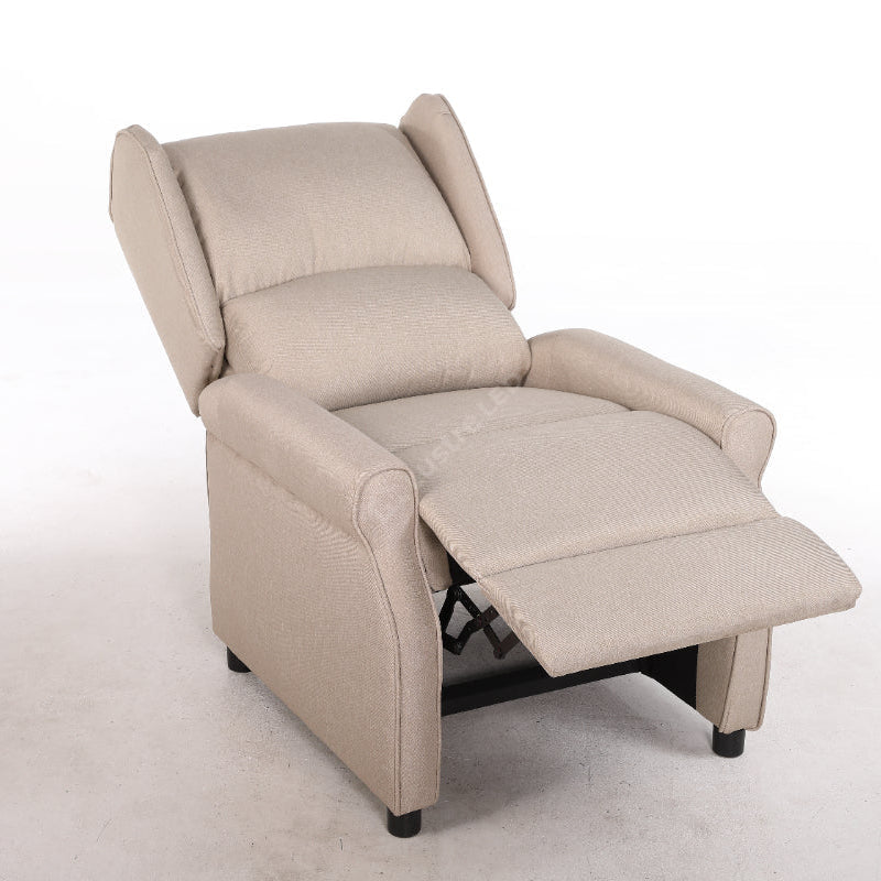 Fotoliu Recliner STILO Beige Spatar Inalt cu Suport Picioare