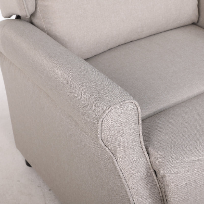 Fotoliu Recliner STILO Bright Gray Spatar Inalt cu Suport Picioare