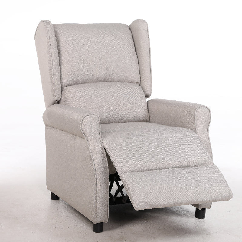 Fotoliu Recliner STILO Bright Gray Spatar Inalt cu Suport Picioare