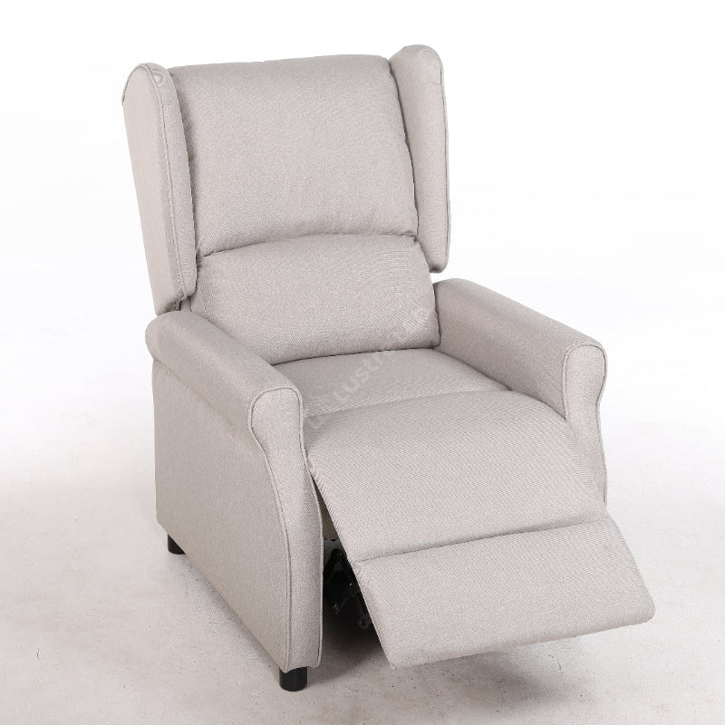 Fotoliu Recliner STILO Bright Gray Spatar Inalt cu Suport Picioare