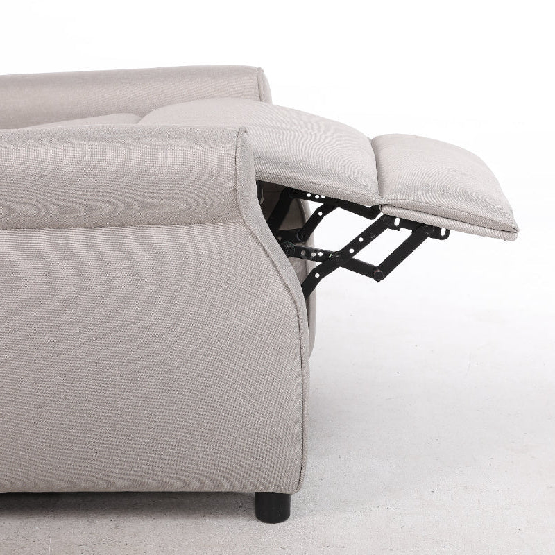 Fotoliu Recliner STILO Bright Gray Spatar Inalt cu Suport Picioare