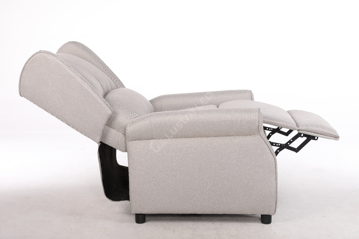Fotoliu Recliner STILO Bright Gray Spatar Inalt cu Suport Picioare