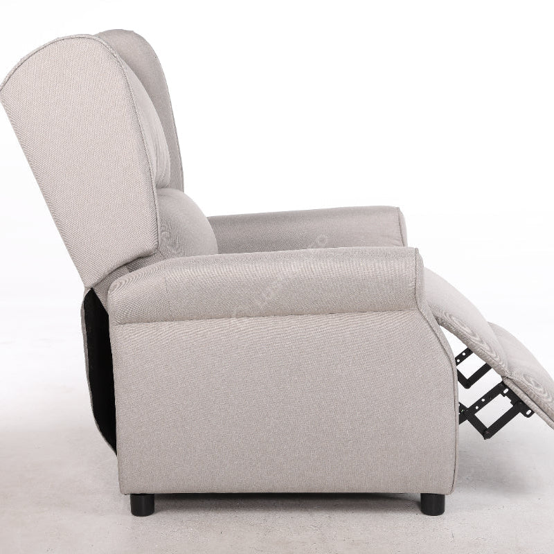 Fotoliu Recliner STILO Bright Gray Spatar Inalt cu Suport Picioare