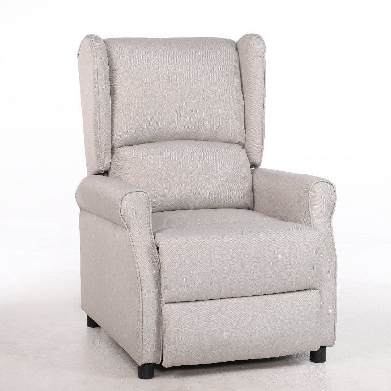 Fotoliu Recliner STILO Bright Gray Spatar Inalt cu Suport Picioare