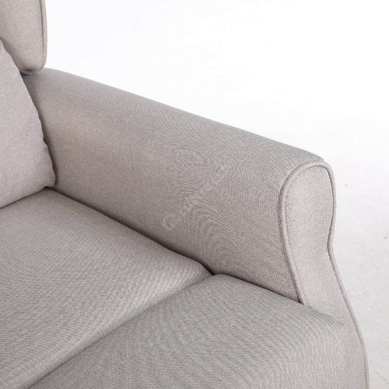 Fotoliu Recliner STILO Bright Gray Spatar Inalt cu Suport Picioare