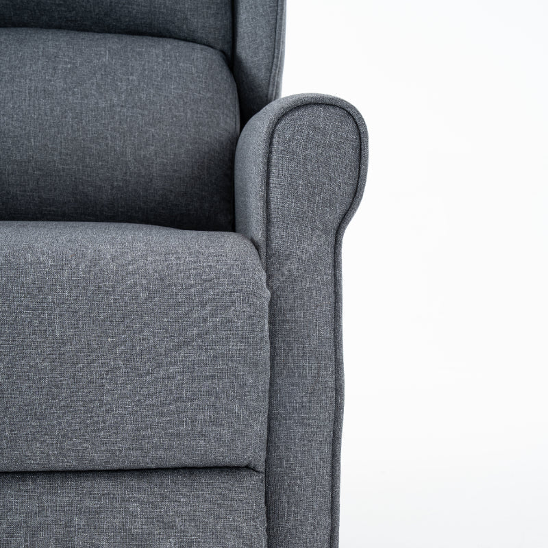 Fotoliu Recliner STILO Grey Spatar Inalt cu Suport Picioare
