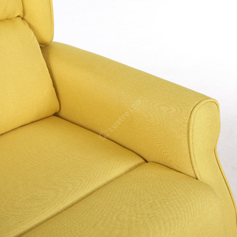 Fotoliu Recliner STILO Yelllow Spatar Inalt cu Suport Picioare