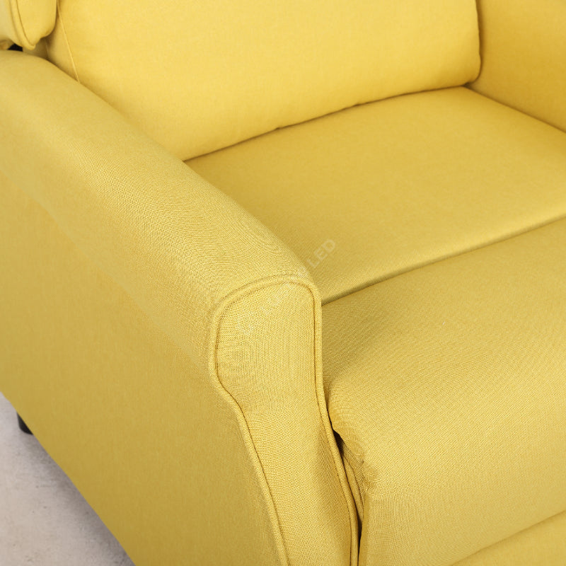 Fotoliu Recliner STILO Yelllow Spatar Inalt cu Suport Picioare