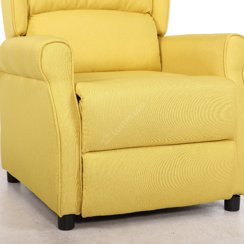 Fotoliu Recliner STILO Yelllow Spatar Inalt cu Suport Picioare