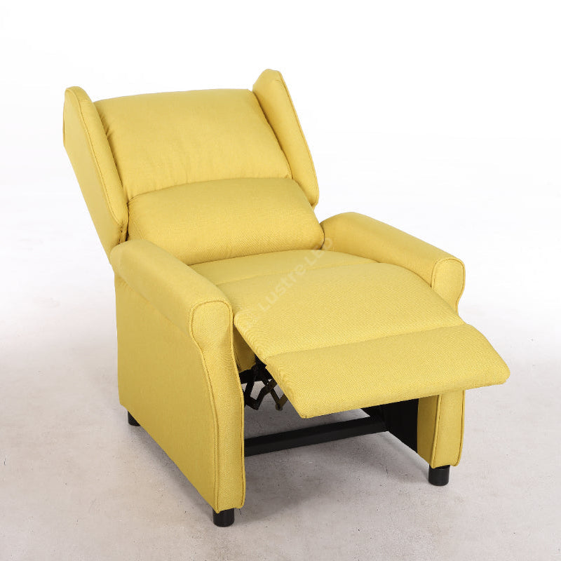 Fotoliu Recliner STILO Yelllow Spatar Inalt cu Suport Picioare