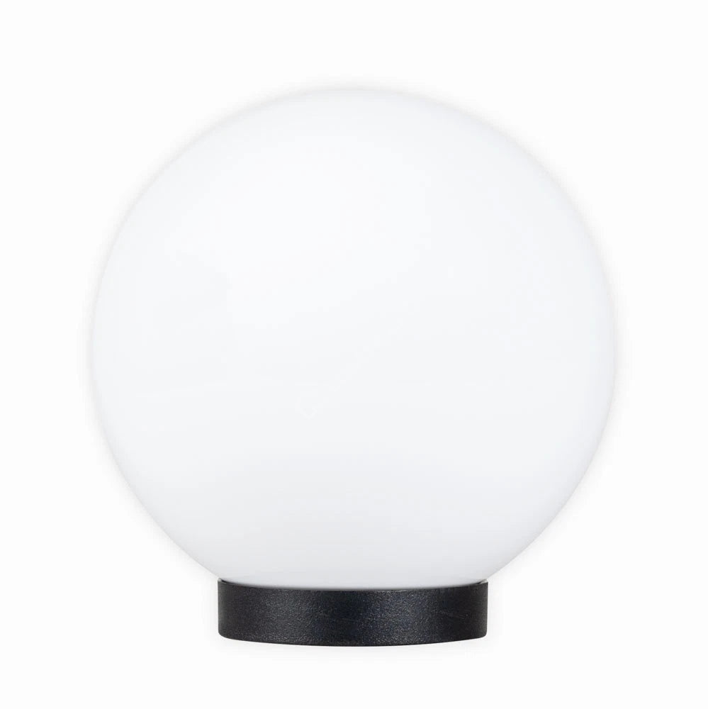 Glob de Gradina LUCA Black 1xE27 cu Abajur Alb IP44