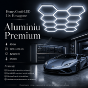 HoneyComb LED 11x Hexagone Aluminiu Premium 450W, 299x415cm, 42000lm, 6500K