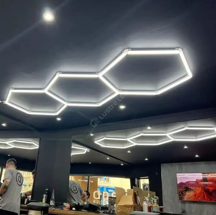 Plafoniera Led Tip Hexagon 98X244Cm 160W Echivalent 1500W Honeycomb Lights
