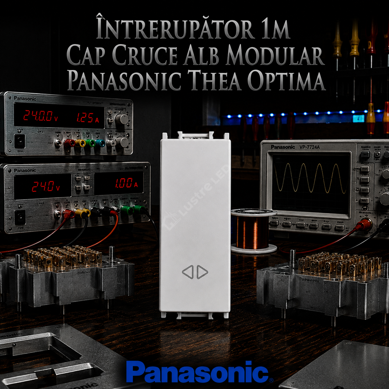 Intrerupator 1M Cap Cruce Alb Modular Panasonic Thea Optima