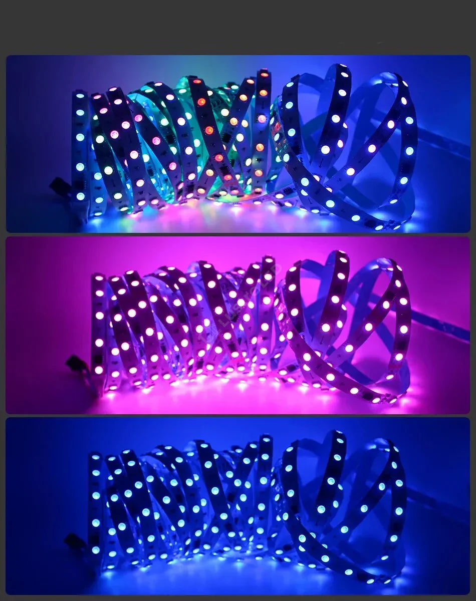 KIT Banda LED RGB 24V Digitala 10 metri IP21 Interior RGB / IP21-INTERIOR / RGB DIGITAL LED Strips