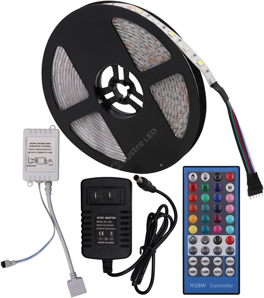 Kit Banda LED RGB+WW IP65 5 metri Telecomanda 44 Taste IR