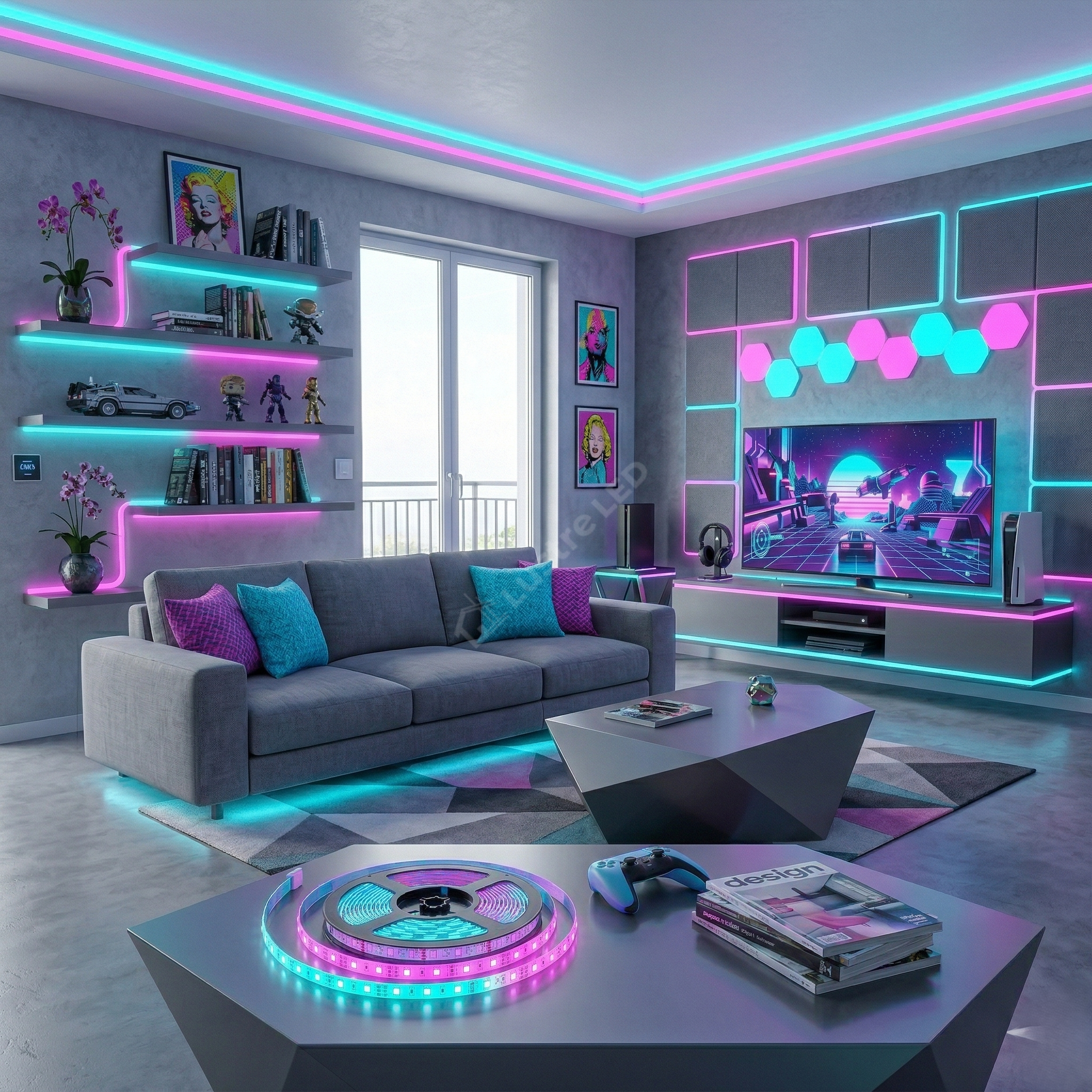 Kit Banda LED RGB+WW IP65 5 metri Telecomanda 44 Taste IR