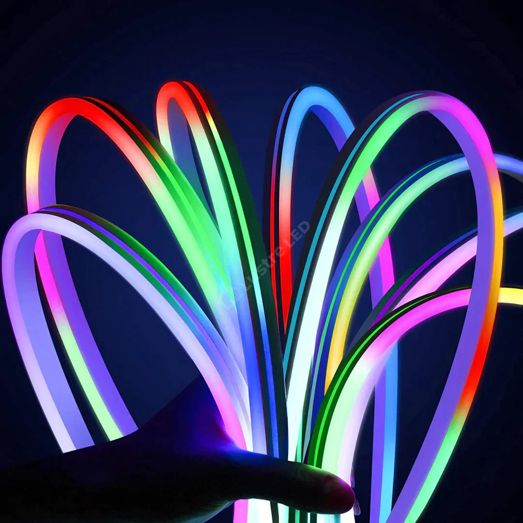 Kit Neon Flex Led Rgb Ic Smart Digital 12V 5M Telecomanda