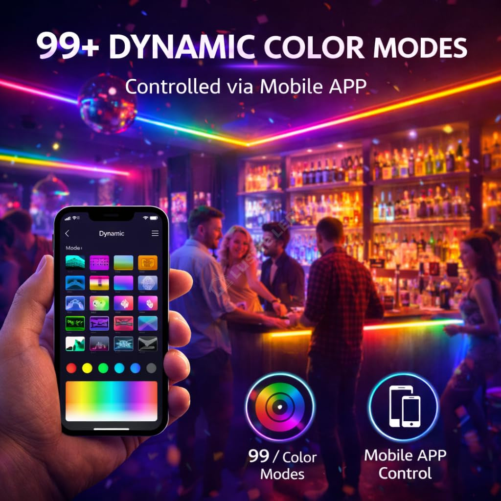 KIT Neon Flex LED RGB IC Smart Digital 5 metri Telecomanda