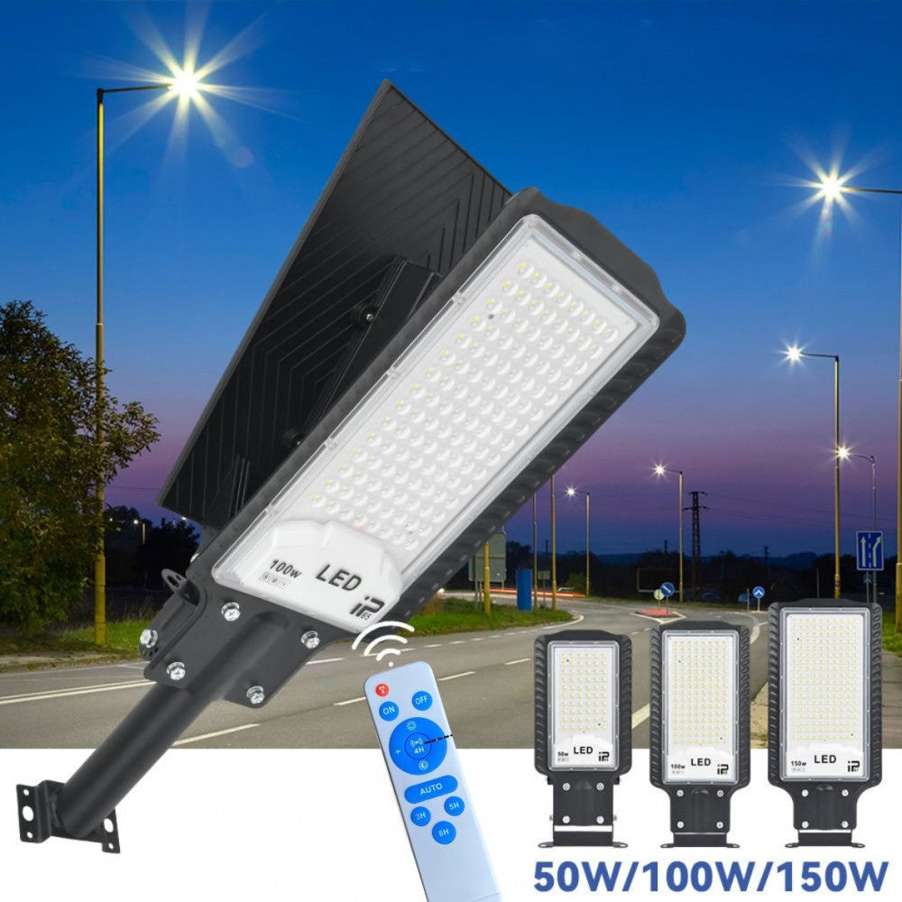 Lampa LED 50W Solara cu Panou Reglabil si Telecomanda 6500K