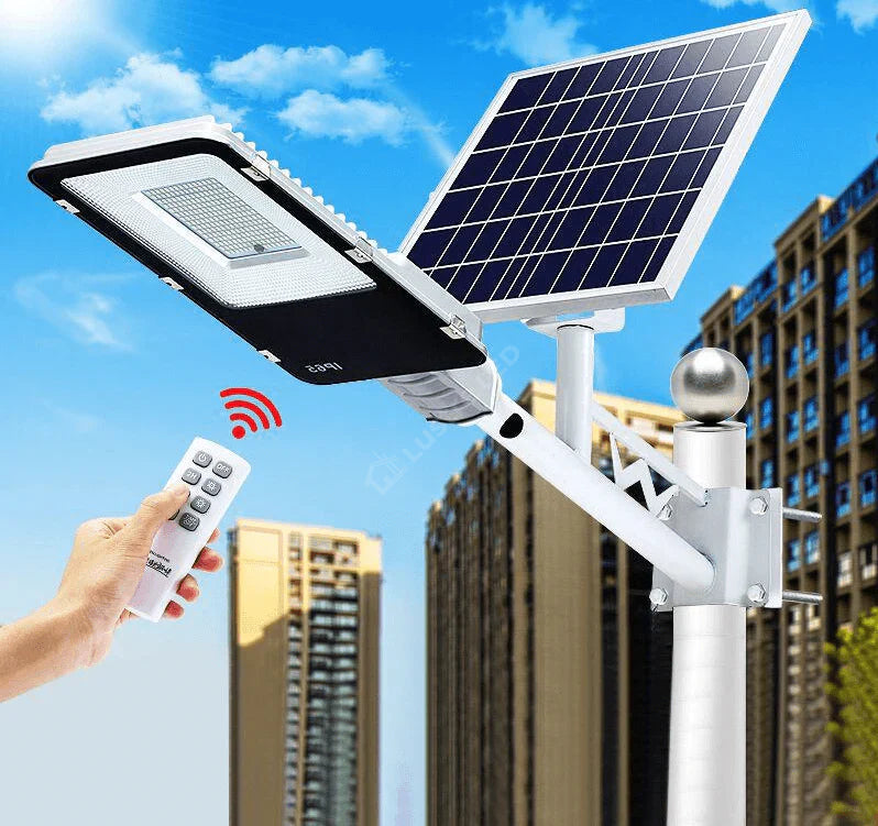 Lampa Led 60W Smd Iluminat Stradal Solara Cu Brat Inclus Telecomanda Solar Lamp
