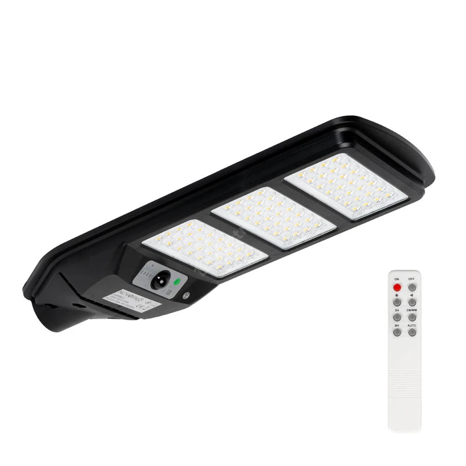 Lampa LED Iluminat Stradal cu Senzor 120W CCT 1800lm Telecomanda Premium