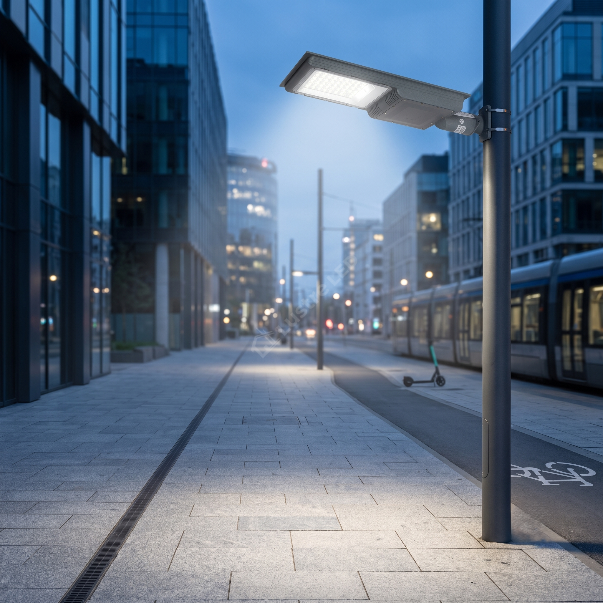 Lampa LED Iluminat Stradal cu Senzor 200W 4000K 1800lm Telecomanda Premium