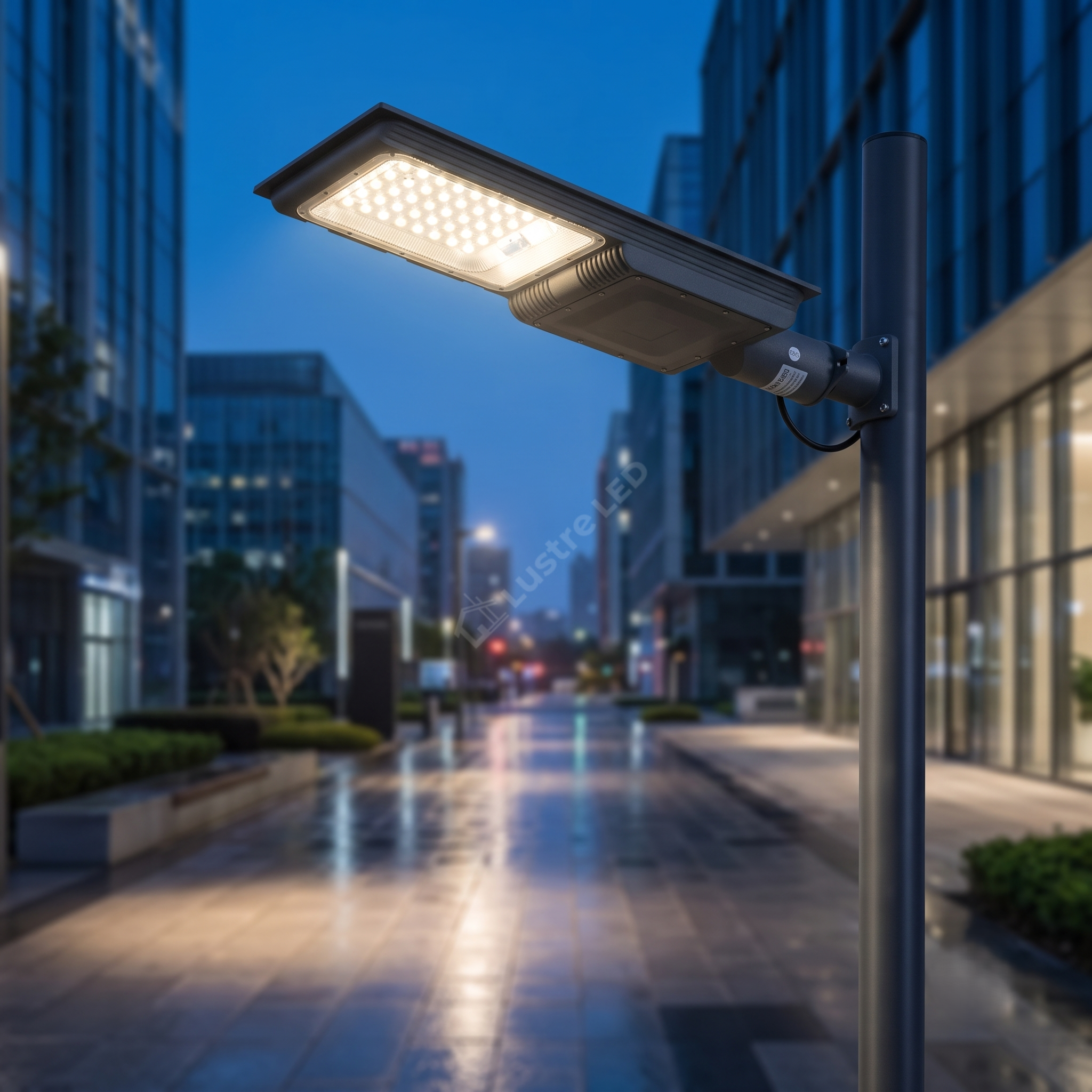Lampa LED Iluminat Stradal cu Senzor 200W 4000K 1800lm Telecomanda Premium